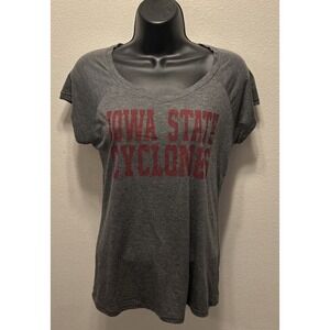 Women's Iowa State Cyclones Vneck Shirt Size Medium Gray‎